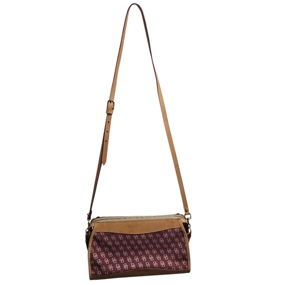 Dooney & Bourke Handbags - Dooney & Bourke Red Monogram Canvas Crossbody Bag